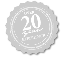 Over 20 years experience badge